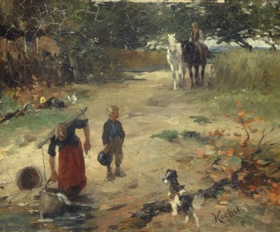 At the Village Pond, c.1888 by Thomas Ludwig Herbst